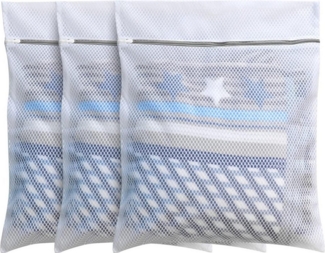 MODFU Wäschesäckchen 3 Stück Kleidung Wäschesäcke Wäschenetz Wäschebeutel für Waschmaschine,(40x50 cm Mit Reißverschluss, 3-St, Reisen Mesh Waschbeutel Laundry Bag 3 Stück), für Empfindliches Mäntel Bluse Schuhe BH Socken Pullover Babykleidung