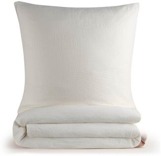 Blumtal Bettwäsche Musselin 100% Baumwolle im Set, Kopfkissenbezug & Deckenbezug, 2 teilig