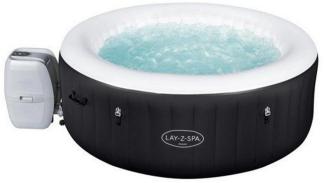 Bestway Whirlpool Lay-Z-Spa Miami | 4 Personen | 81 Massageluftdüsen | automatisch aufblasbar | 180x66 cm | schwarz/türkis | Abdeckung | Indoor Outdoor