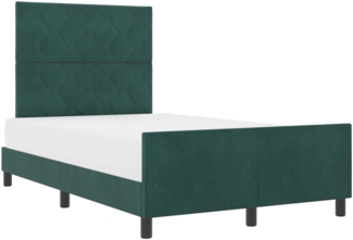 vidaXL Boxspringbett mit Kopfteil Dunkelgrün 120 x 190 cm Samt 3344996
