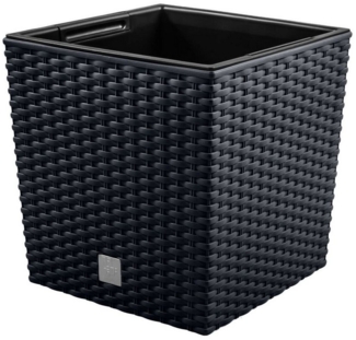 Maceta Rato 32 litros con cubilete para plantar en color antracita 32 x 32 x 32,5 cm.