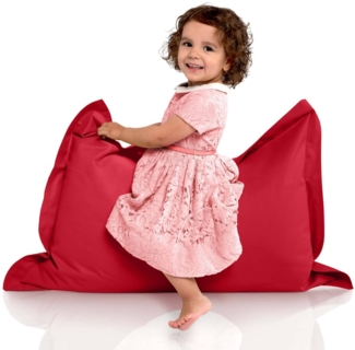 Green Bean® Kinder-Sitzsack 70x100 cm & 70 Liter EPS-Perlen Füllung - Indoor & Outdoor Bean Bag Sitzkissen - Dunkelrot