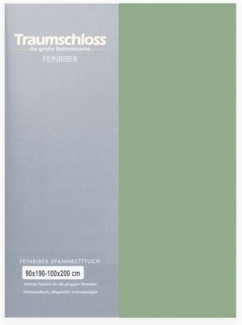 Traumschloss Spannbettlaken Biber, Gummizug: rundum, (1 Stück), Feinbiber, Salbei, 90-100x200