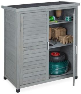 Grauer Gartenschrank 3 Fächer 10038667