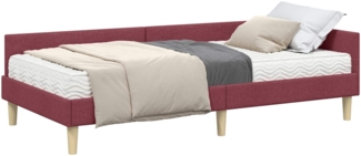 vidaXL Eckbettgestell mit Matratze mit Matratze 2 pcs Grau Stoff 3393656