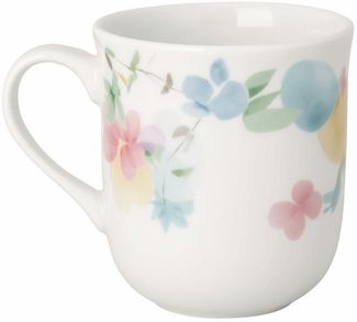 Hutschenreuther Frühlingsgrüße Becher mit Henkel Motiv 4 Blumengirlande