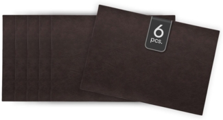 ASA SELECTION Platzset VEGAN LEATHER, Tisch-Sets, Dunkelbraun, B 33 cm, (6-St)