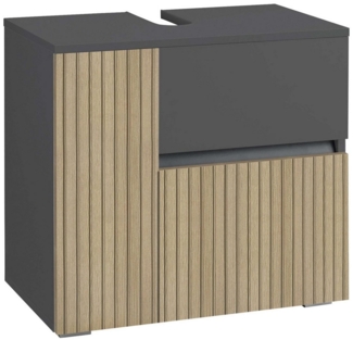 Home affaire Waschbeckenunterschrank Wisla Siphonausschnitt, Push-to-open-Funktion, Breite 60cm, Höhe 55 cm