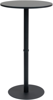DELUKE® Stehtisch rund Ø 60cm CAHNI - Metall Gestell | Bistrotisch Gastro Bartisch rund Hoher Tisch Hochtisch, 110x60cm HxB, Schwarz