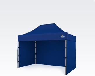 Gartenzelt 2x3m - mit 3 Wänden - Blau
