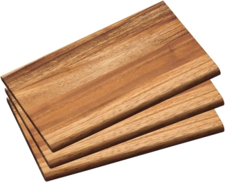 Kesper Frühstücksbrett 3er Set aus Akazie, braun, 23 x 15 x 1 cm