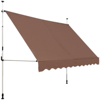 KOMFOTTEU Klemmmarkise Balkonmarkise Sonnenschutz ohne Bohren, 300 cm