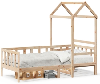 vidaXL Tagesbett mit Dach 80x200 cm Massivholz Kiefer 3282212