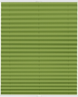 LICHTBLICK ORIGINAL Plissee nach Maß Klemmfix, ohne Bohren, verspannt, blickdicht, Hitzeschutz - Grün, blickdicht, inkl. Klemmträger, Klemmbar, klemmen