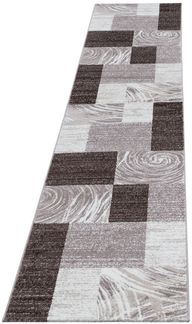 Kurzflor Teppich Paolo Läufer - 80x300 cm - Braun