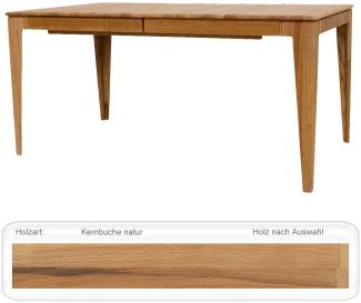 Ausziehtisch Alwin 1XL verschiedene Größen Massivholz Tisch Varianten Kernbuche lackiert, 180(230) x 90 Mittelauszug