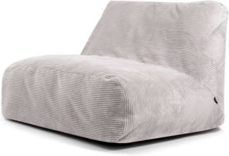 Sitzsack ‘Sofa Tube‘, Bezugstoff - Waves, 100% Polyester, White Grey, 85x80x80 cm.