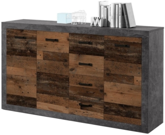Sideboard >Ingmar< in Betonoxid - 152x90x37cm (BxHxT)