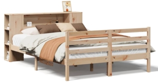 vidaXL Massivholzbett mit Regal ohne Matratze 160x200 cm Kiefernholz 3321856