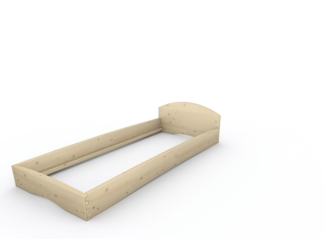Holzbett (Fichte) "Rosi" 90x220 cm 20 cm mit Kopfteil Massivholzbett Bett
