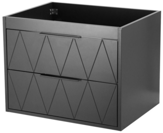 UEV Waschbeckenunterschrank 60cm/75cm/90cm hängend (Badezimmmer Möbel für Gäste WC) Schubladen mit Soft-close, Badmöbel Set für Badezimmer
