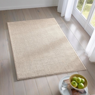 TaCa Home Teppich Kuschliger Bodenteppich aus hochwertigem Soft Touch Polypropylen, rechteckig, Höhe: 9 mm, vielseitiger & stilvoller Kurzflor-Frisee-Teppich