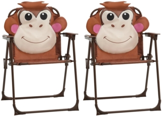 vidaXL 3-tlg. Garten-Bistro-Set für Kinder mit Sonnenschirm Braun 48099