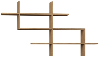 Dmora Regal Aieta, Gestell, Wandregal, Mehrzweckregale, 150x22 h82 cm, Eiche