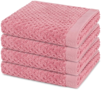 Ross Harmony 4 tlg. Frottier-Set - 4 X Handtuch (50 X 100cm) - 520 - Altrosa