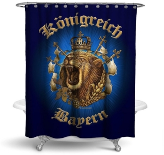 RAHMENLOS® Duschvorhang Motiv Bayern - 180x200 cm Breite 180 cm