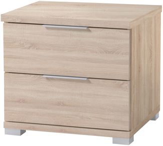 Nachtkommode >Smilla< in Eiche Sonoma, Melamin - 46x43x42cm (BxHxT)