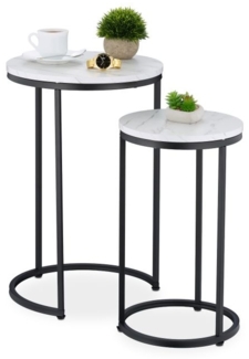 Satztisch 2er Set Marmoroptik & Metall 10051107_362