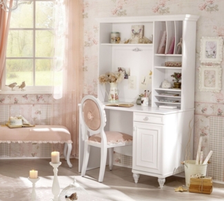 Möbel-Zeit Schreibtisch ROMANTICA - optional mit Aufsatz