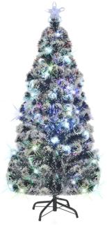 vidaXL Künstlicher Weihnachtsbaum mit Ständer/LED 180 cm Fiberoptik, Mit Beleuchtung [242427]