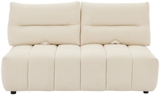 Vente-unique - Sofa 2-Sitzer mit verstellbarer Rückenlehne - Strukturstoff - Beige - APOLIU