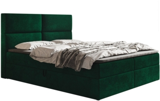 AX LIVING Boxspringbett Bonio III – 180 cm Breite, Schlafkomfort Grün