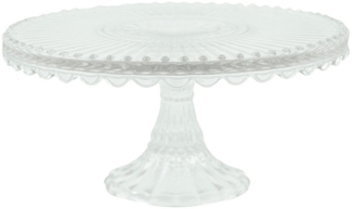 Greengate Tortenplatte Alice Tortenplatte clear medium 20cm, Glas, (Kuchenplatten)