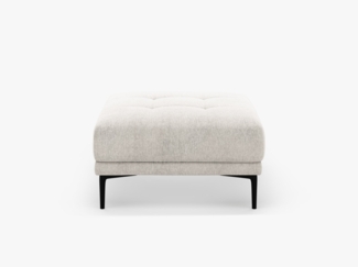 Micadoni Hocker Bemy 1-Sitzer Strukturierter Stoff Beige