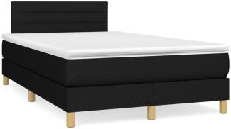 vidaXL Boxspringbett mit Matratze & LED Schwarz 120x190 cm Stoff 3270097