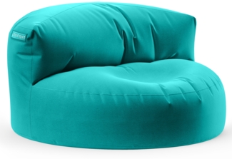 Green Bean® Sitzsack Sofa mit Füllmaterial - Lounge im Sitzsack-Design 90x50cm mit ergonomischer Rückenlehne & waschbarem Bezug - Indoor und Outdoor geeignet in Türkis