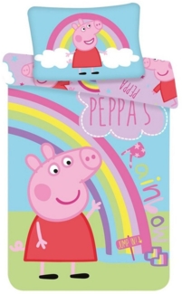 Peppa Pig Kinderbettwäsche Peppa Wutz, Renforcé, 2 teilig