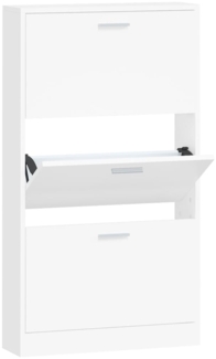 vidaXL Schuhschrank Weiß 59 x 17 x 108 cm Holzwerkstoff 342526