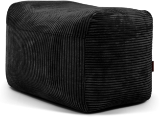 Sitzsack ‘Pouf Plus 70‘, Bezugstoff - Waves, 100% Polyester, Black, 45x60x70 cm cm.