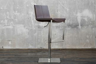 KAWOLA Barhocker FES Barstuhl höhenverstellbar drehbar dunkelbraun 85 x 51 x 42 cm