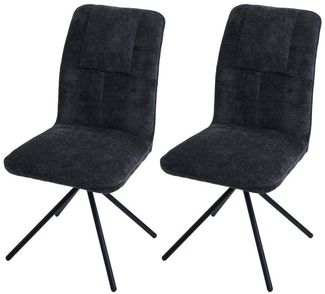 MCW Esszimmerstuhl MCW-N99-2 (2er), Mit Fußbodenschonern, Stabiles Stativgestell