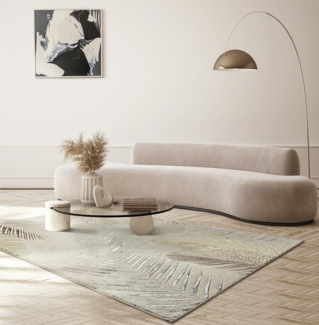 the carpet Teppich Mila, rechteckig, Höhe: 8 mm, moderner Wohnzimmer Teppich elegant glänzender Flor