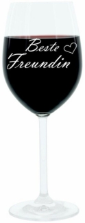 Leonardo Weinglas 400 ml, Beste Freundin, Geschenk Stimmungsglas mit lustiger Gravur, Moodglas, 22 cm