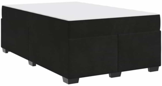 vidaXL Bettgestell mit Matratze mit Matratze Schwarz 120 x 200 cm Samt 3399286