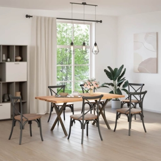 vidaXL Esstisch Hellbraun 180x90x74 cm Massivholz Eiche Rechteckig 3304194