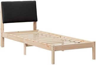 vidaXL Bettgestell Braun und Schwarz 75x190 cm Massivholz Kiefer 878791